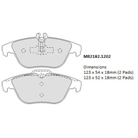Malko Front Brake Pads Set MB2182.1202 DB2182