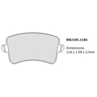 Malko Rear Brake Pads Set MB2185.1186 DB2185
