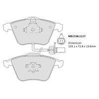Malko Front Brake Pads Set MB2198.1227 DB2198
