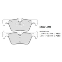 Malko Rear Brake Pads Set MB2224.1231 DB2224