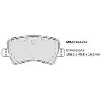 Malko Rear Brake Pads Set MB2234.1263 DB2234