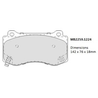 Malko Front Brake Pads Set MB2259.1224 DB2259