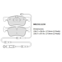 Malko Front Brake Pads Set MB2332.1230 DB2332