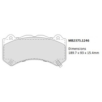 Malko Front Brake Pads Set MB2375.1246 DB2375