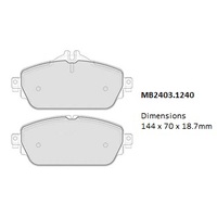 Malko Front Brake Pads Set MB2403.1240 DB2403