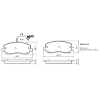 Malko Front Brake Pads Set MB2476.1270 DB2476