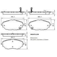 Malko Front Brake Pads Set MB2479.1259 DB2479