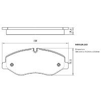 Malko Front Brake Pads Set MB50129.1325 DB50129