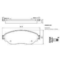 Malko Front Brake Pads Set MB59082.1349 DB59082