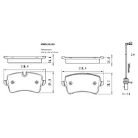 Malko Rear Brake Pads Set MB85118.1301 DB85118