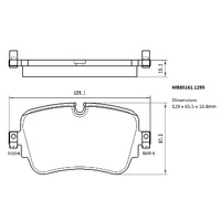 Malko Rear Brake Pads Set MB85161.1295 DB85161