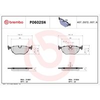 Brembo Rear Brake Pads Set P06025N