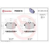 Brembo Rear Brake Pads Set P06061N