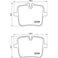 Brembo Rear Brake Pads Set P06109
