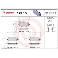Brembo Rear Brake Pads Set P23177