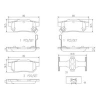 Brembo Rear Brake Pads Set P28025N