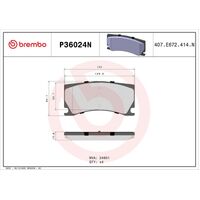 Brembo Rear Brake Pads Set P36024N