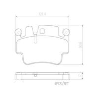 Brembo Rear Brake Pads Set P65009N