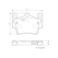 Brembo Rear Brake Pads Set P65014N