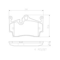 Brembo Rear Brake Pads Set P65028N