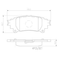 Brembo Rear Brake Pads Set P83132N