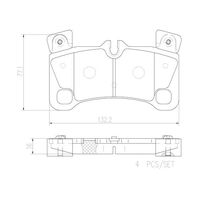 Brembo Rear Brake Pads Set P85103N