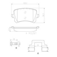 Brembo Rear Brake Pads Set P85108N