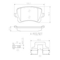 Brembo Rear Brake Pads Set P85109N