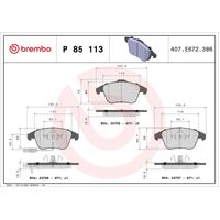 Brembo Front Brake Pads Set P85113