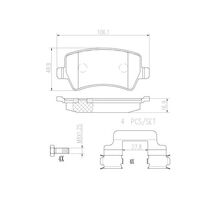 Brembo Rear Brake Pads Set P86021N
