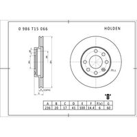 Genuine Bosch Front Brake Rotors Discs Set PBR021