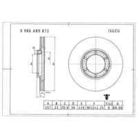 Genuine Bosch Front Brake Rotors Discs Set PBR033