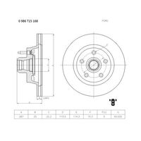 Genuine Bosch Front Brake Rotors Discs Set PBR132