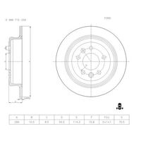 Genuine Bosch Rear Brake Rotors Discs Set PBR133