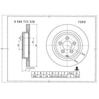 Genuine Bosch Rear Brake Rotors Discs Set PBR2108