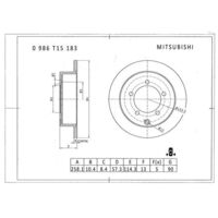 Genuine Bosch Rear Brake Rotors Discs Set PBR426