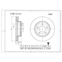 Genuine Bosch Front Brake Rotors Discs Set PBR502
