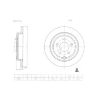 Genuine Bosch Rear Brake Rotors Discs Set PBR505