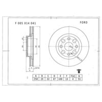 Genuine Bosch Front Brake Rotors Discs Set PBR576