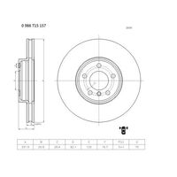 Genuine Bosch Front Brake Rotors Discs Set PBR813