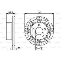 Genuine Bosch Front Brake Rotors Discs Set PBR888