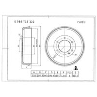Genuine Bosch Brake Drum PBRD1655