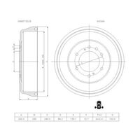 Genuine Bosch Brake Drum PBRD1704