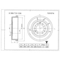 Genuine Bosch Brake Drum PBRD1730