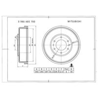 Genuine Bosch Brake Drum PBRD4111