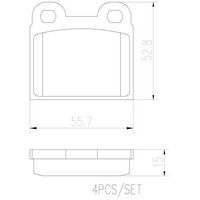 Brembo Rear Brake Pads Set P06001N
