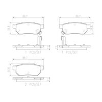 Brembo Rear Brake Pads Set P28017N