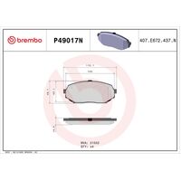 Brembo Front Brake Pads Set P49017N