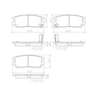 Brembo Rear Brake Pads Set P54018N