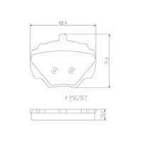 Brembo Rear Brake Pads Set P44001N